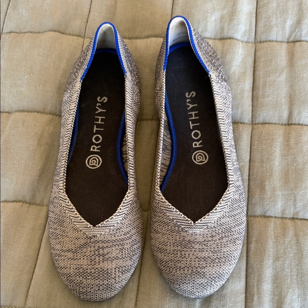 Rothy's Women's Black and White Flats